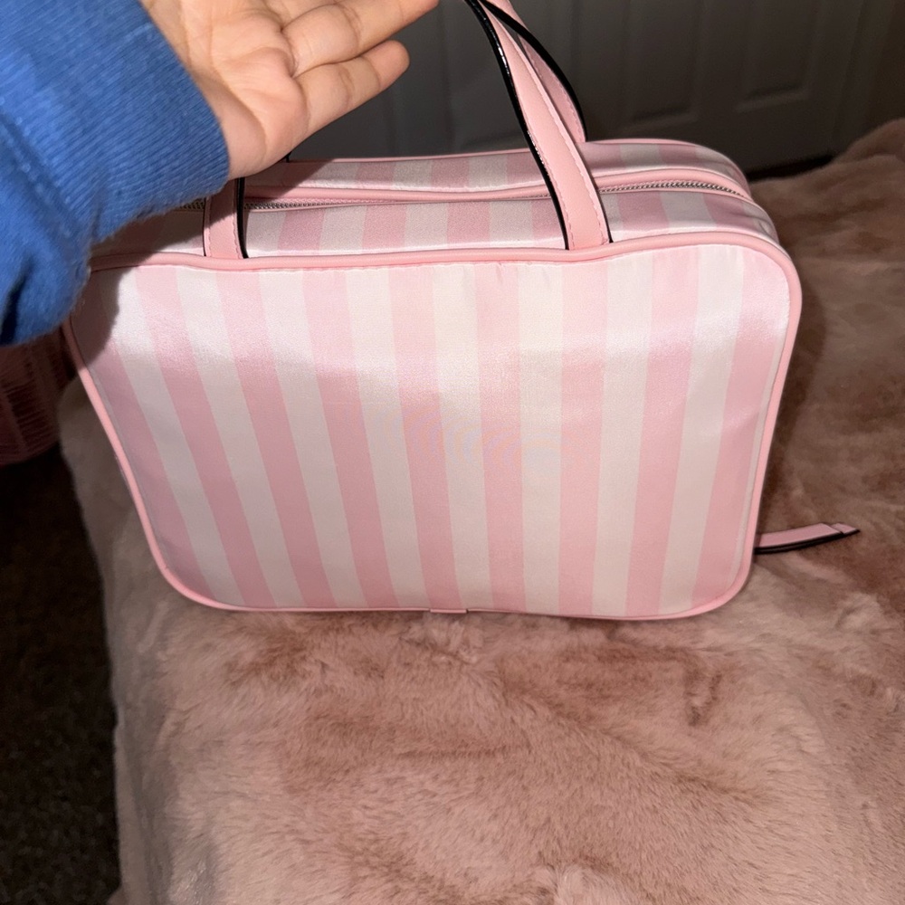 Victoria's Secret Pink and White Striped Cosmetic Bag - Picture 3 of 8